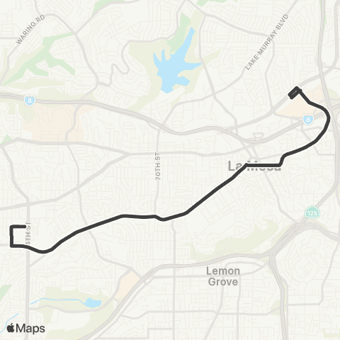 MTS University & 54th - Grossmont TC map