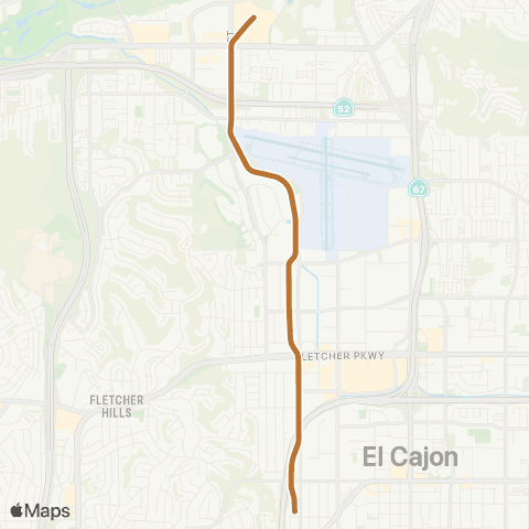 MTS Santee - El Cajon map