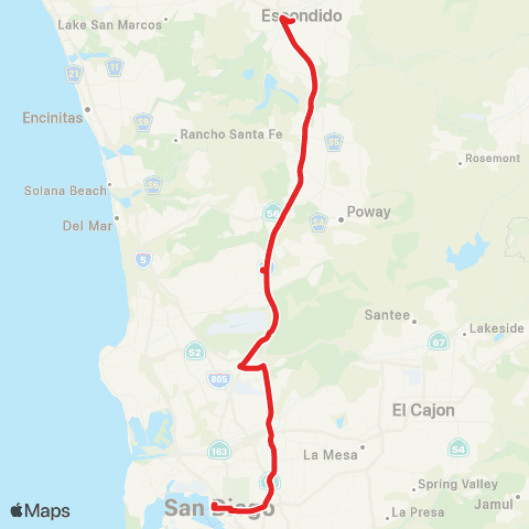 MTS Downtown - Escondido TC map
