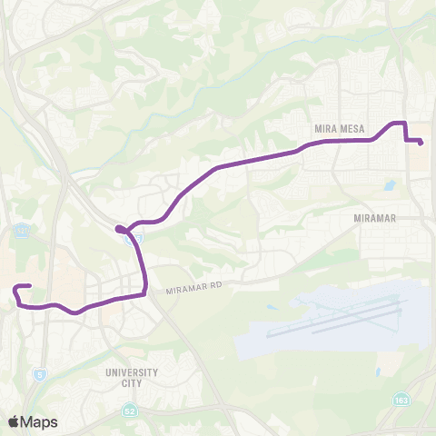 MTS Miramar College - UCSD map