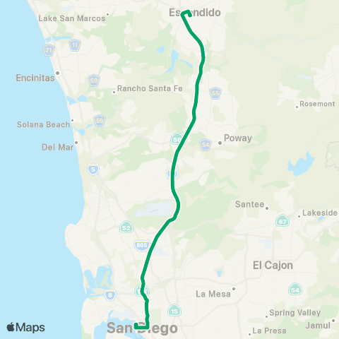 MTS Escondido TC - Downtown map