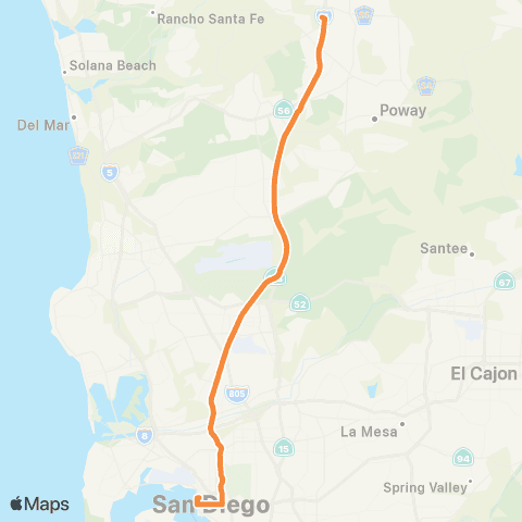 MTS Rancho Bernardo Station - Downtown map