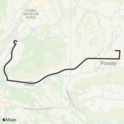 MTS Sabre Springs Station - Poway map