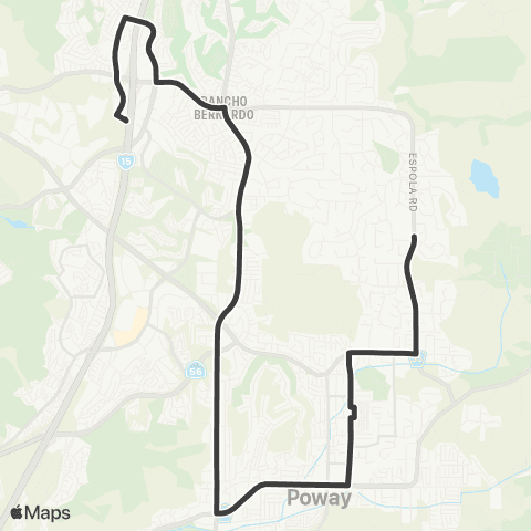 MTS Rancho Bernardo Station - Poway map