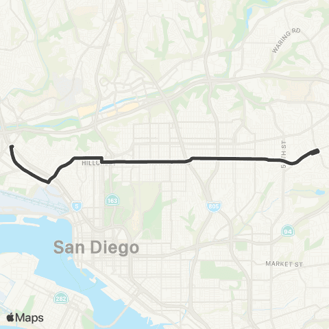 MTS Old Town - University / College map