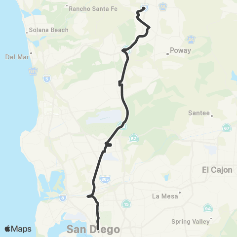 MTS Downtown - Rancho Bernardo map