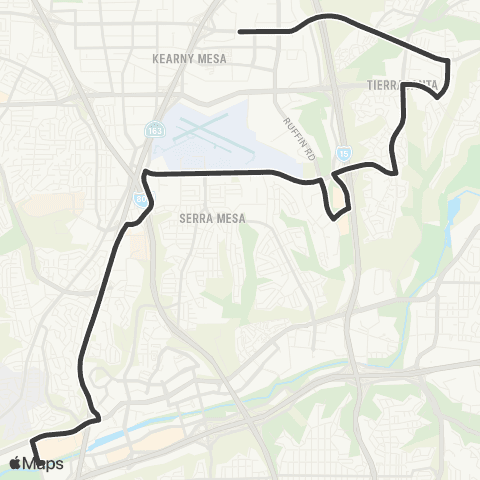 MTS Fashion Valley - Kearny Mesa TC map