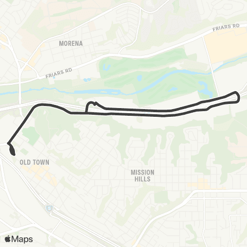 MTS Old Town - Hotel Circle map