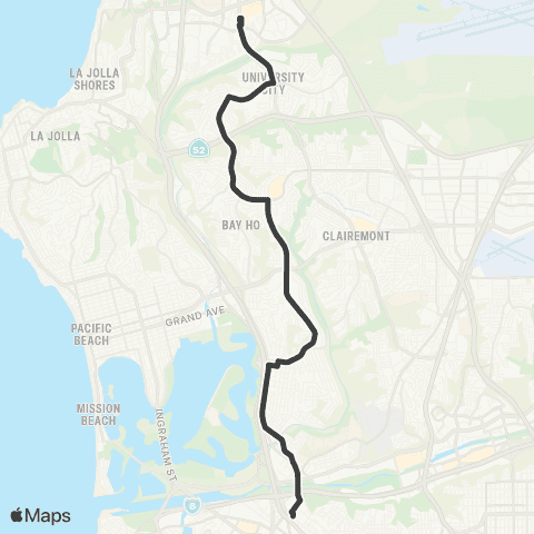 MTS Old Town - University City map