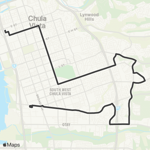 MTS E St TC - Palomar Transit Center map