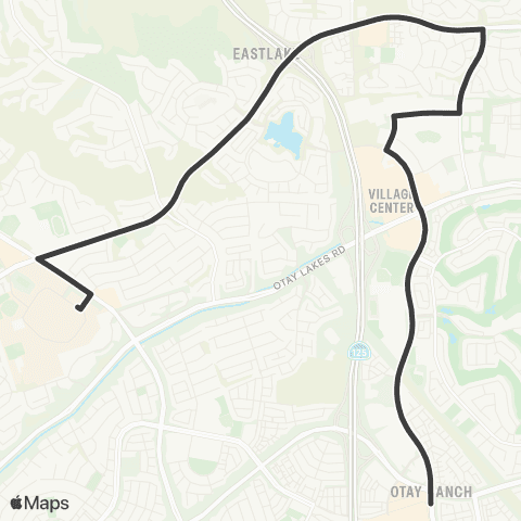 MTS Otay Ranch Town Ctr - Southwestern Coll map