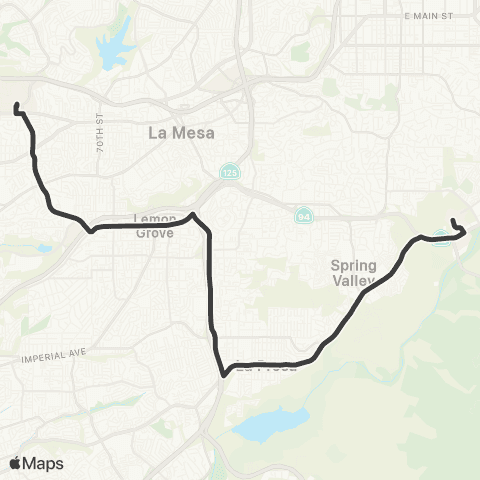 MTS SDSU - Cuyamaca College map