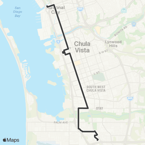 MTS Iris TC - 8th St. Transit Center map