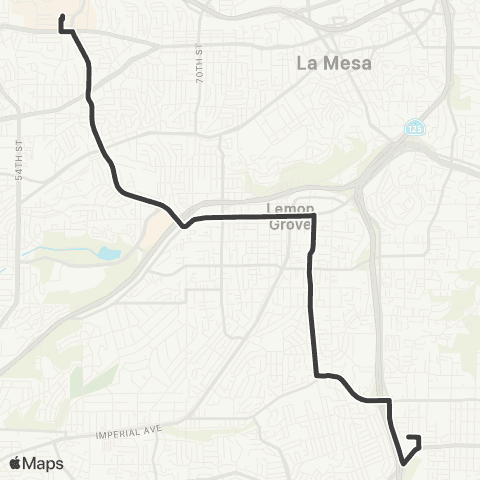 MTS Spring Valley - SDSU map