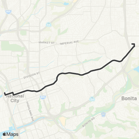 MTS 8th St TC - Spring Valley map
