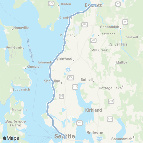 Sound Transit Everett - Seattle map