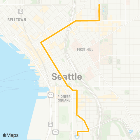 Sound Transit 1 Line Shuttle Bus map