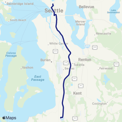 Sound Transit Federal Way / Seattle map