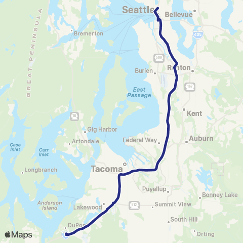 Sound Transit Dupont / Seattle map
