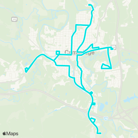 SEAT Cambridge Route map