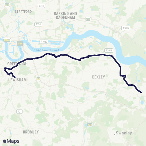 Southeastern Bus Southeastern map
