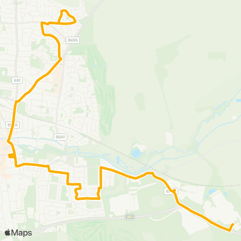 Stagecoach East Midlands Thievesdale Close - Dhl map