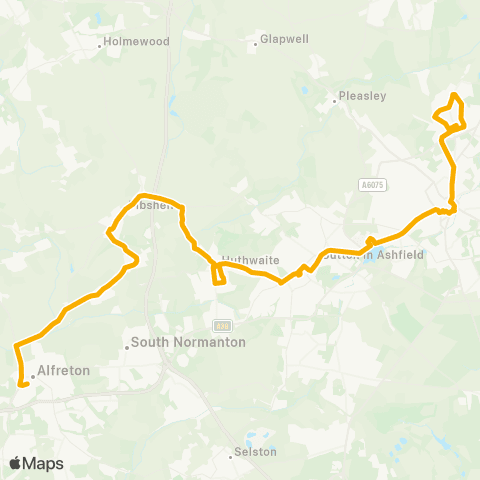 Stagecoach East Midlands Hull Interchange - Burcott Garth map