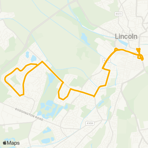 Stagecoach East Midlands Hull Interchange - Arncliffe Close map