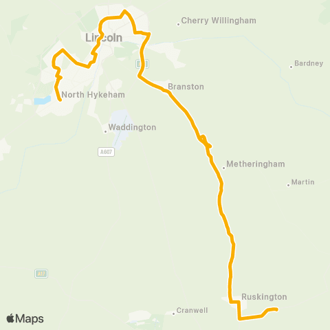 Stagecoach East Midlands Health Centre - Moy Park Factory map