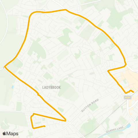 Stagecoach East Midlands Mansfield Bus Station - Craigs Green map
