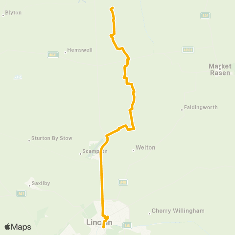 Stagecoach East Midlands Central Bus Sta - Marquis of Granby Ph map
