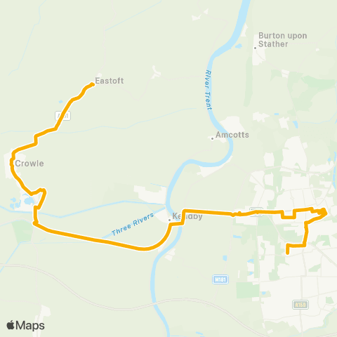 Stagecoach East Midlands Cranidge Close - Bus Station map
