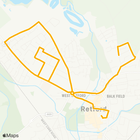 Stagecoach East Midlands Retford Bus Station - Richmond Road map