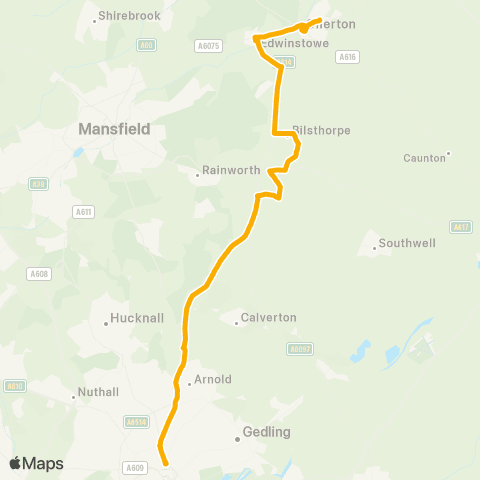 Stagecoach East Midlands Worksop Bus Station - Briar Road map