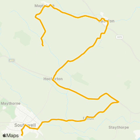 Stagecoach East Midlands Winkburn Lane - Minster School Bus Park map