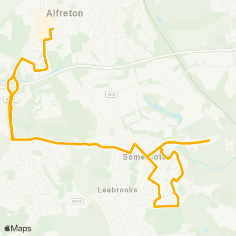 Stagecoach East Midlands Alfreton Bus Sta - Alfreton Bus Sta map