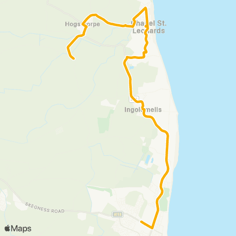 Stagecoach East Midlands Skegness Academy - South End Garage map