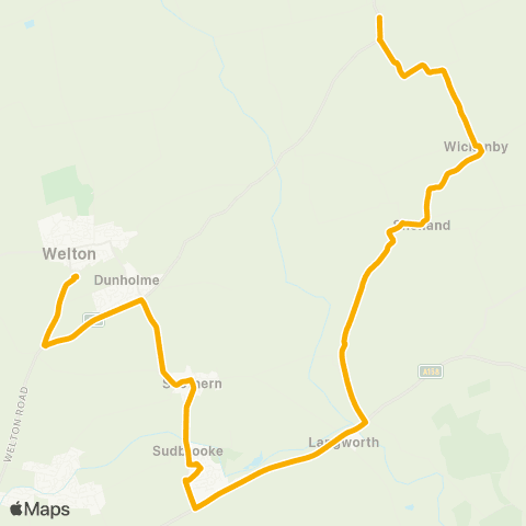 Stagecoach East Midlands Jubilee Av - William Farr School Bus Pk map