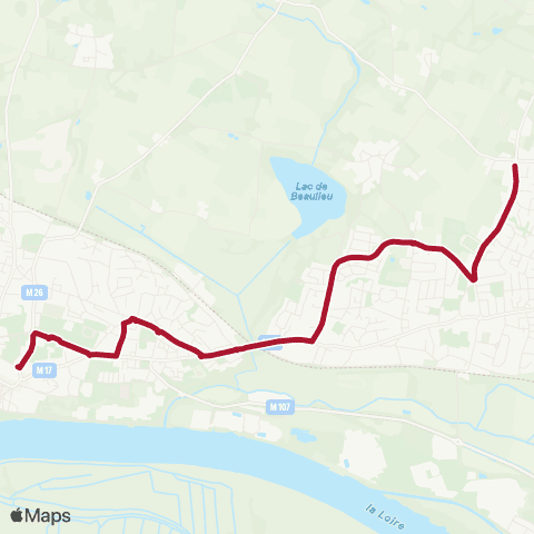 Naolib Mairie de Couëron - Sinière map