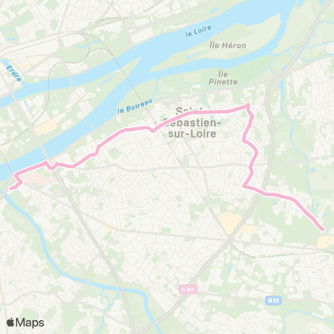 Naolib Basse-Goulaine / Chalonges - Pirmil map