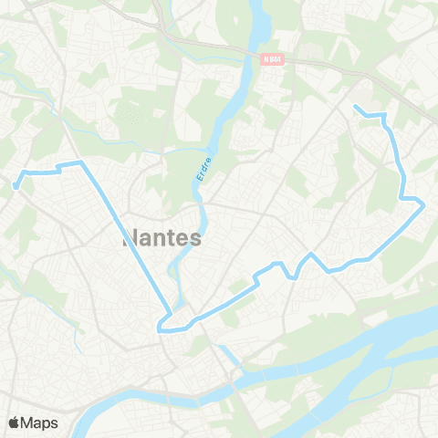 Naolib Jules Verne - Beauséjour map