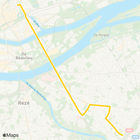 Naolib Foch - Cathédrale - Porte de Vertou map