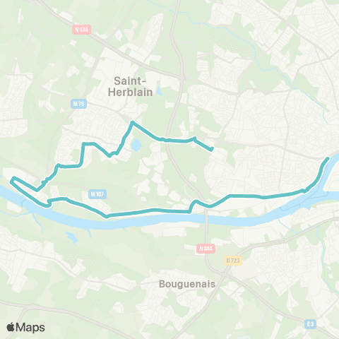 Naolib Mendès France - Bellevue - Gare Maritime map