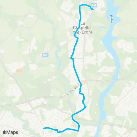 Naolib La Chapelle Aulnay - Bout des Pavés map