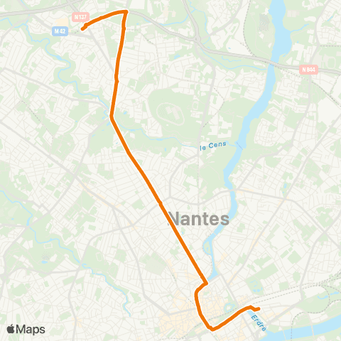 Naolib Le Cardo - Gare Sud map