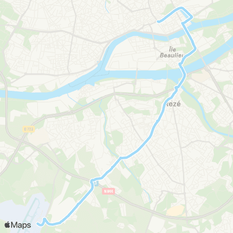 Naolib Aéroport - Hôtel Dieu map