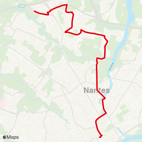 Naolib Orvault Grand Val - Gare de Pont Rousseau map