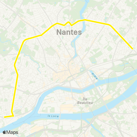 Naolib Gare de Chantenay - Bd de Doulon map