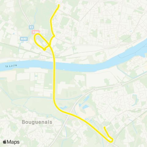 Naolib Mendès France - Bellevue - Neustrie map