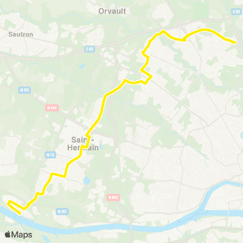 Naolib Basse-Indre - Porte de La Chapelle map